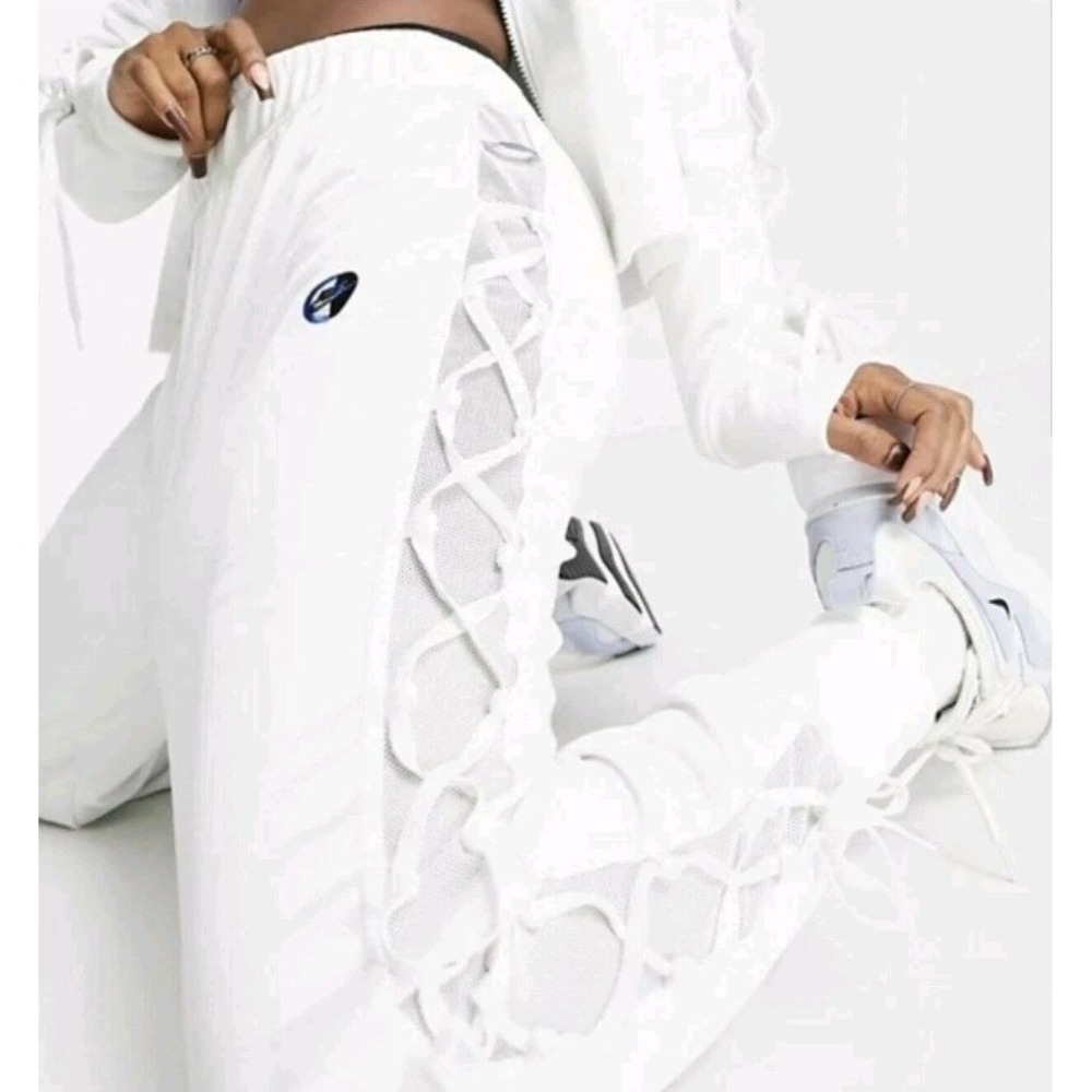 NWT Nike EQUALITY Sisterhood‎ Lace-Up Poly Knit Track Pants CU6793-100 Size L - Picture 4 of 14